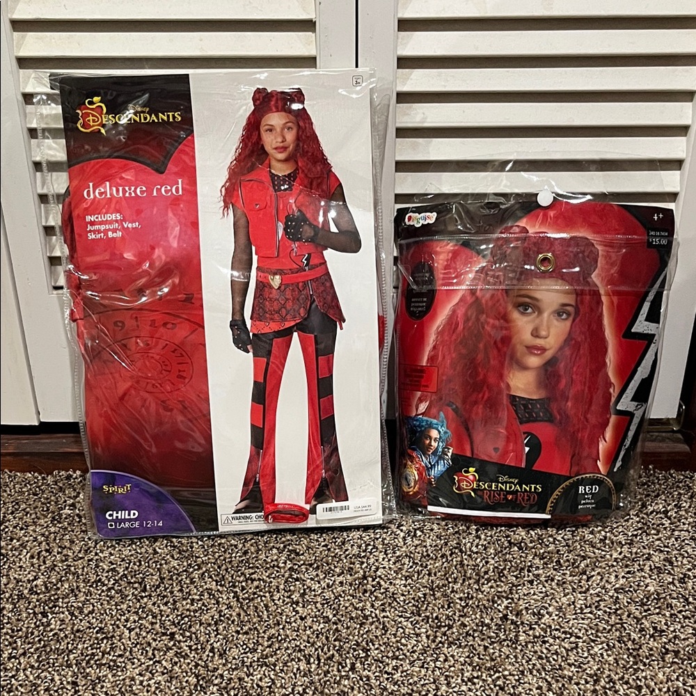 Descendants Rise of Red Costume for Kids with Wig